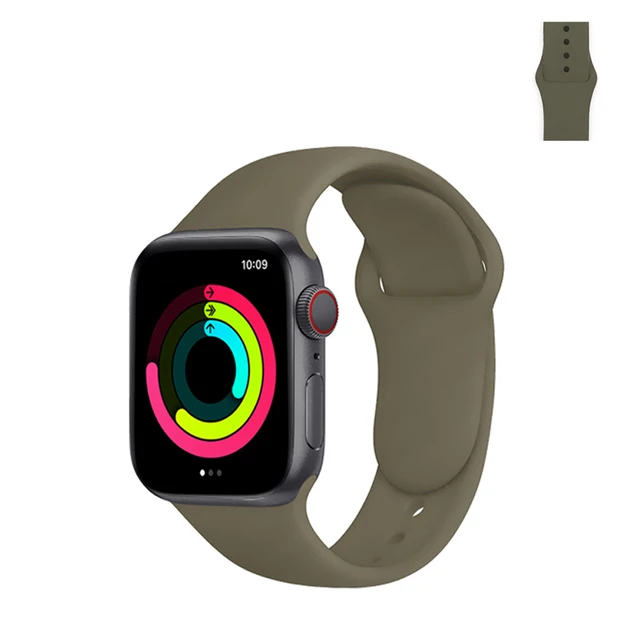 Sport Silicone Strap for Apple Watch Band 45mm 41mm 40mm 38mm Soft Bands Waterproof Wristbands for iWatch Series 7 SE6 5 4 3 2 1 24