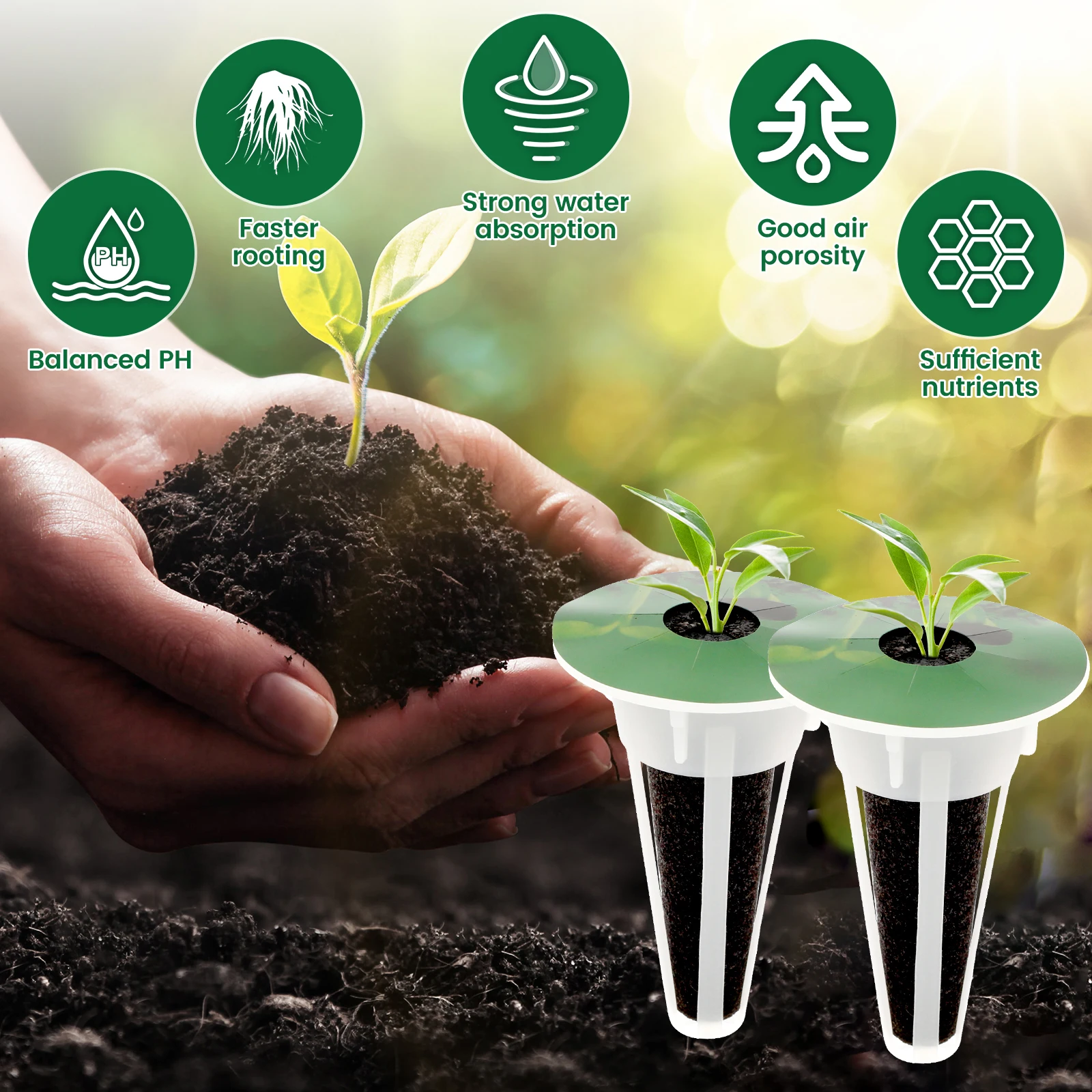Hydroponic Grow Media Cubes Hydroponics Growing Kit Hydroponic Garden Kit Hydroponic Plant Kits 50-135Pcs Seed Grow Sponges Hydroponic Pods Kit Replacement Root Garden Plant Nutrients Growing System Planting Accessories