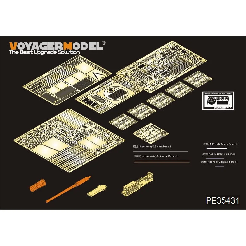 

Voyager Model PE35431 1/35 Scale Modern British Defender XD "Wolf" W.M.I.K (For hobby boss 82446)