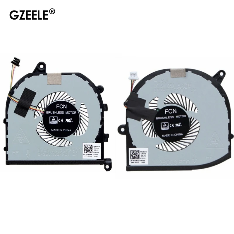 Portátil Cpu Gpu Ventilador de Refrigeração para Dell Precision 5530 M5530 Xps 15 9570 0mv340 Xps15 7590 008yy9 0tk9j1 Novo
