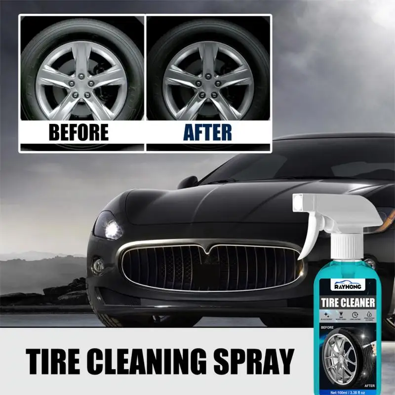 Tire Rim Cleaning Tool Universal Wheel Cleaner 100ml Portable Tire Retreading Spray