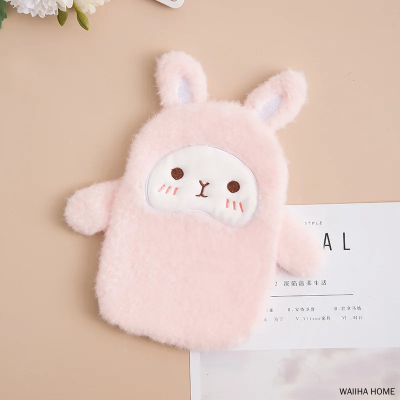 Cartoon Animal Hot Water Bottle Bag Frog Rabbit Warm Bag Reusable Heating Hot Water Bag Cute Plush Belly Warm Hand Treasure Gift