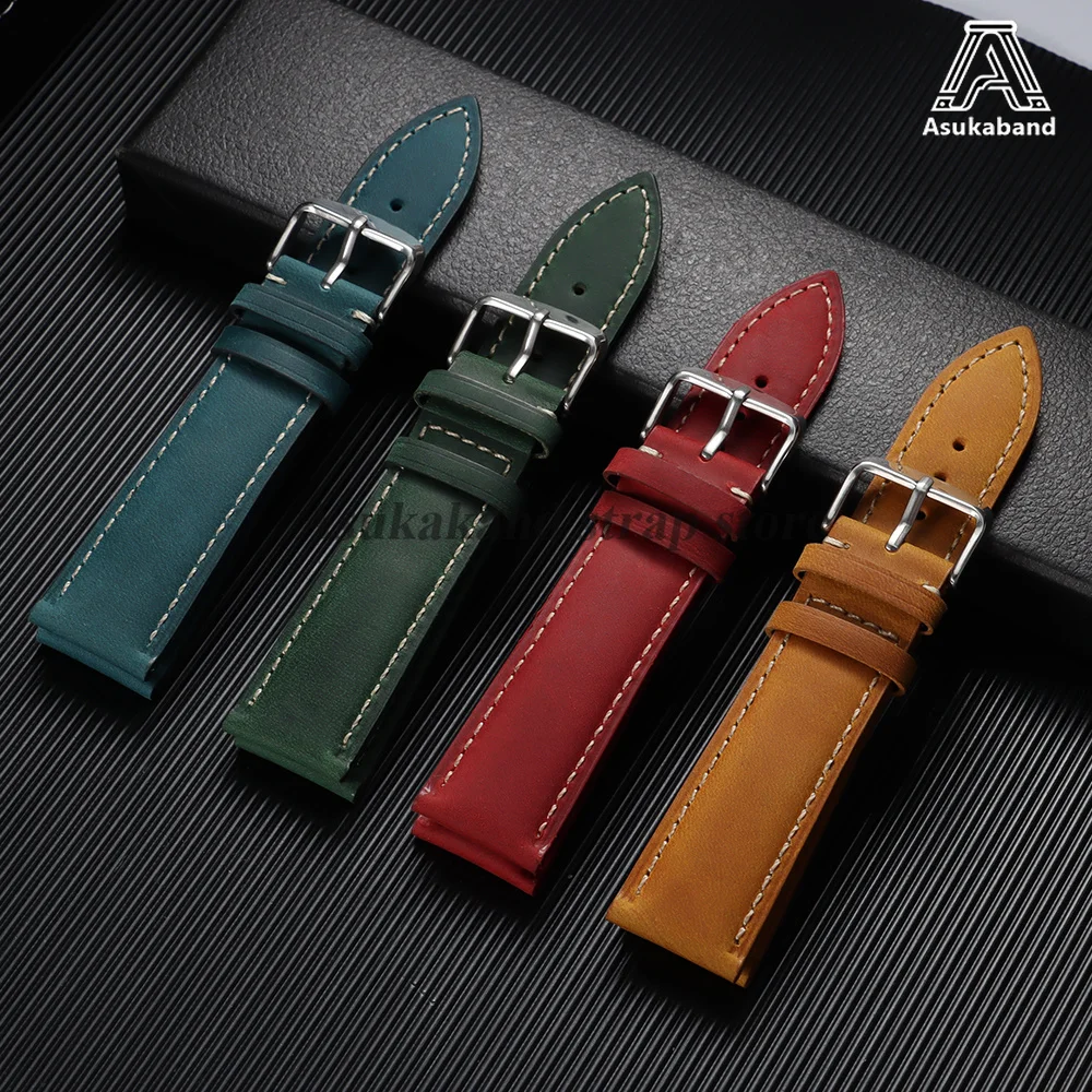 Vintage Leather Watch Strap – Universal Smartwatch Band