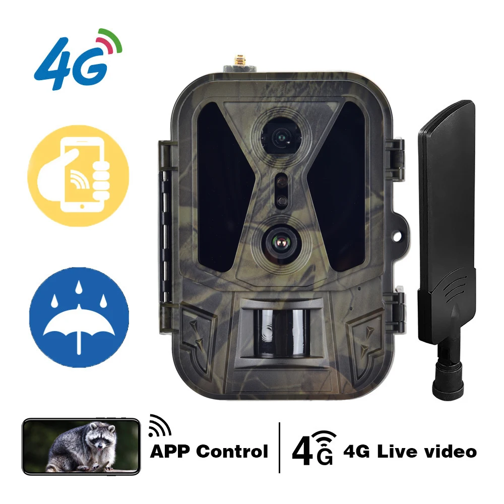 HC-950PRO 4G 36MP 4K Live Streaming Night Vision Cloud Strorage Internet Dual Lens Hunting Trail Camera Video Telecamera IP65