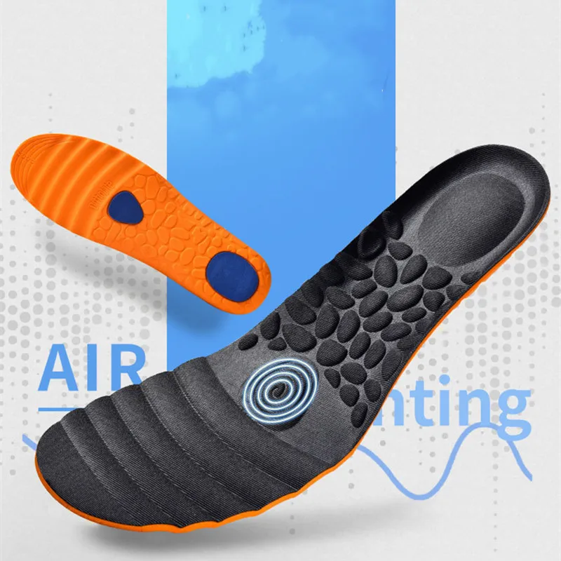 Stretch Memory Foam Insoles Orthopedic Sport Support Insert Woman Men Shoes Feet Soles Pad Orthotic Breathable Running Cushion