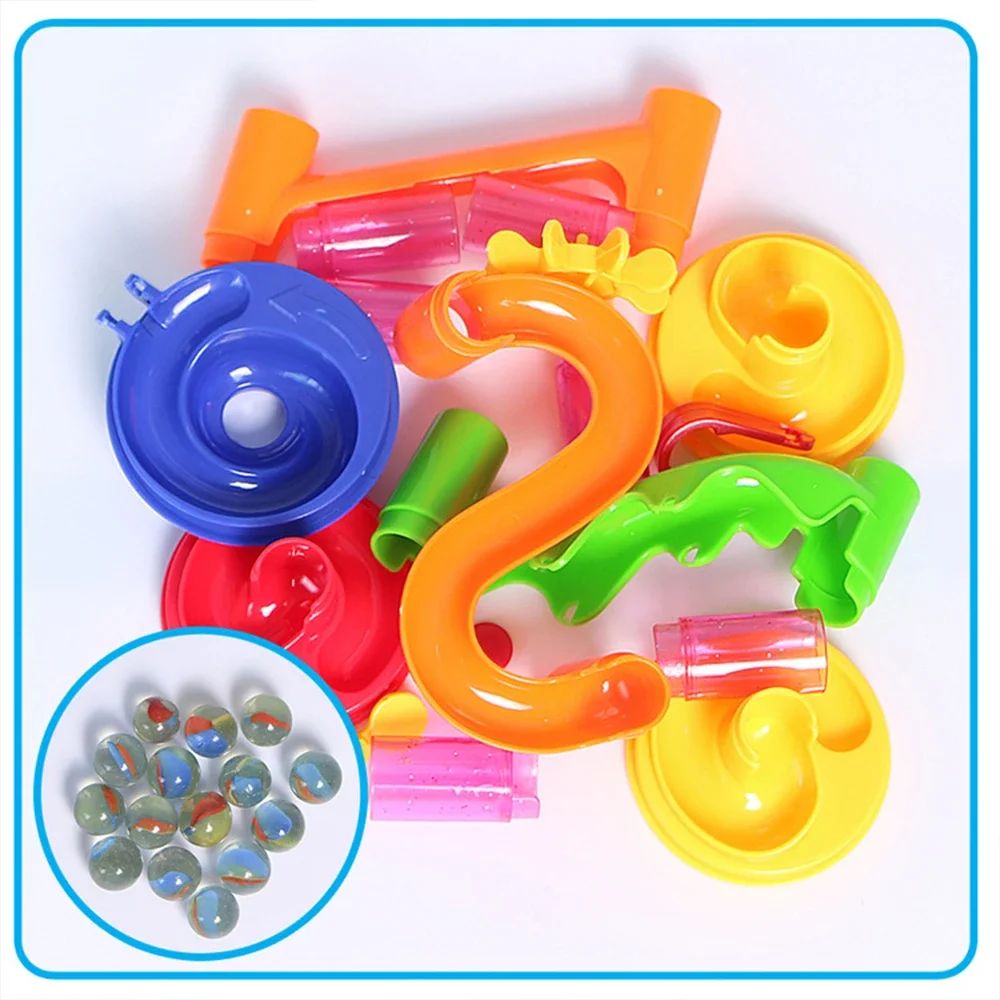 Runway 29pcs Maze Balls Track Building Blocks Toys Labyrint Rolling Ball Educational Toy Funnel Slide Bricks for Children Kids