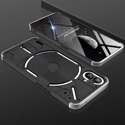360° Full Protection Hard Matte Shockproof Case with Lens Guard for Case & Screen Protector (Silver Black Silver)
