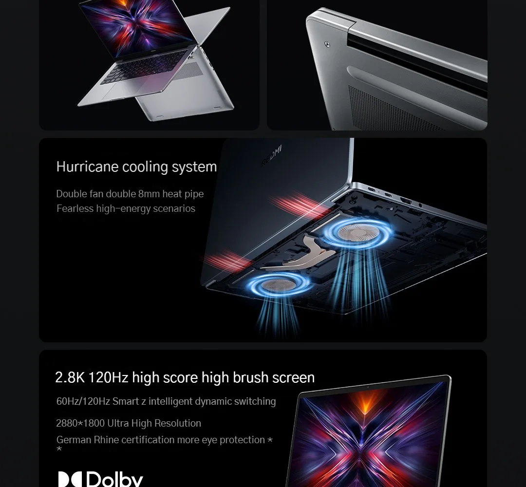 Xiaomi Redmi Book 14 2025 Laptop Intel Core 5 220H Processor 2.5K 120Hz 14" Notebook 16G/32G DDR5+ 512G/1T SSD Office Ultrabook 3