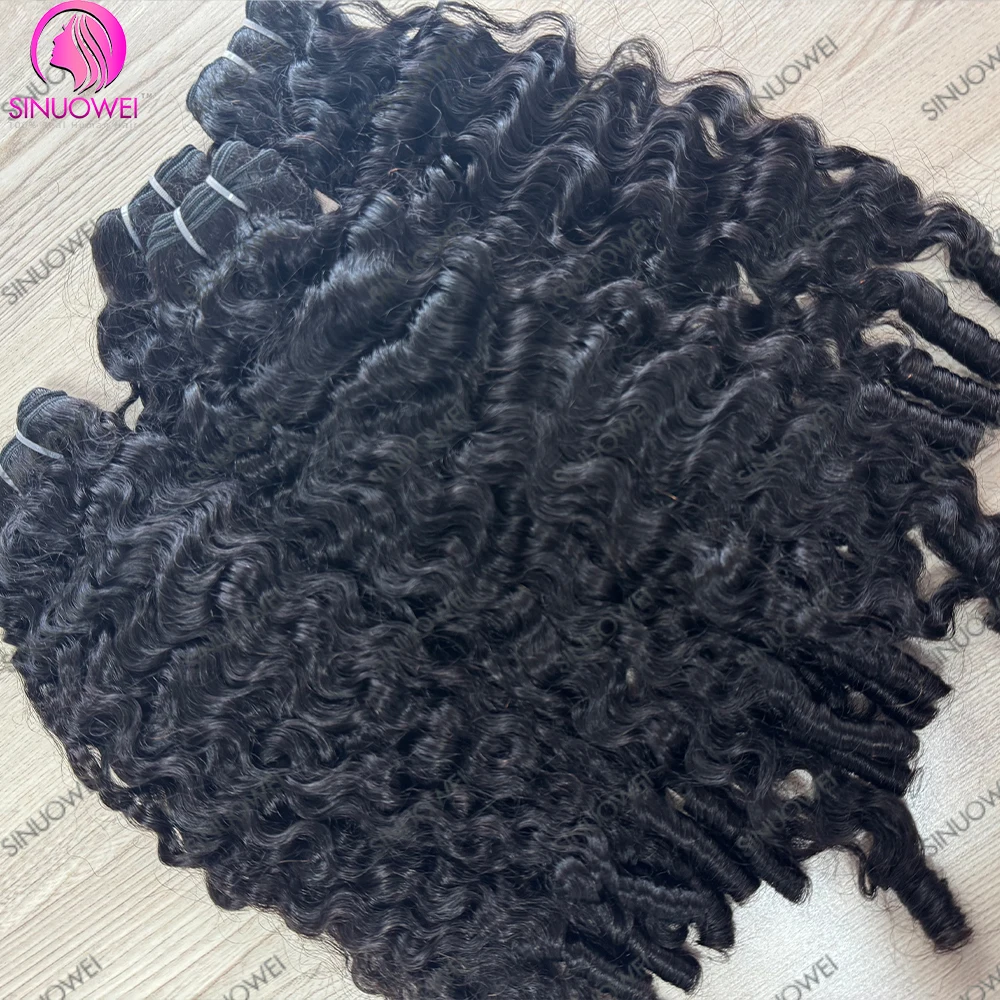 Extension di capelli umani ricci birmani, ricci a spirale, ricci pixie brasiliani, a doppia trama, naturali - immagine 3
