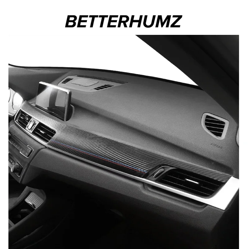 For BMW X1 F48 2014-X2 F39-Made of Alcantara Car Dashboard Panel Trim Cover M Performance Sticker Accessories car interior trim
