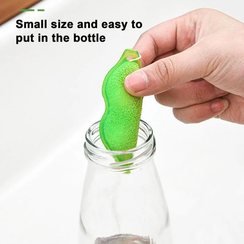 3Pcs Magic Bottle Cleaning Beans Cleaning Sponges Reusable Kitchen