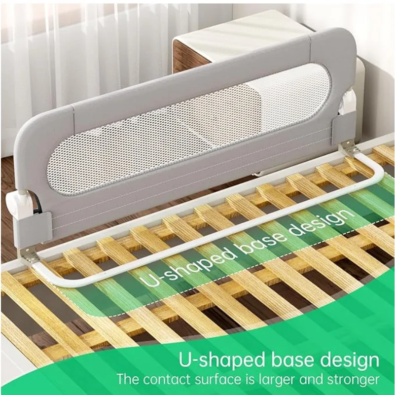 Baby Safety Bed Railing 1pc 150cm Screw-free Installation for Kid