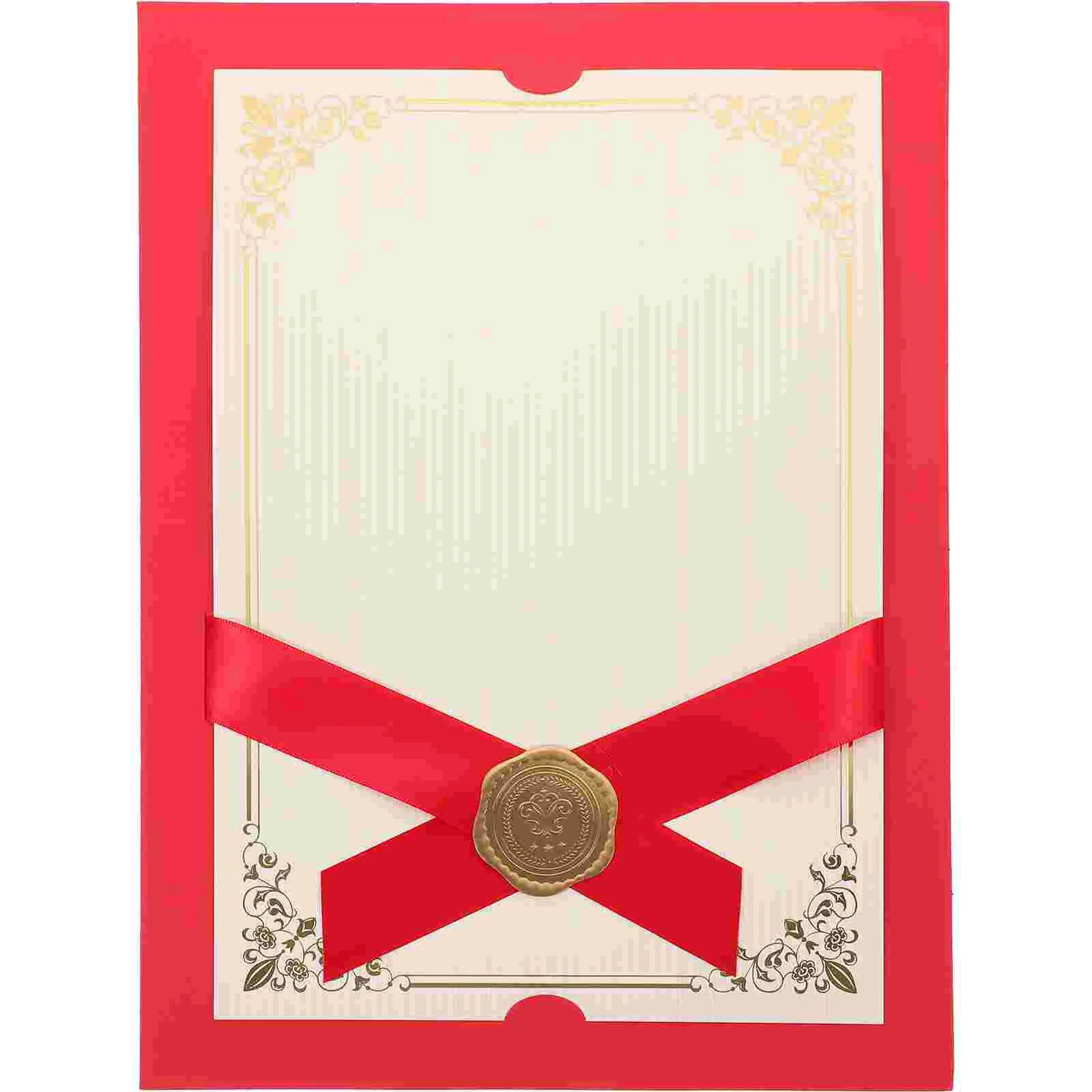 Paper File Holder Paper Diploma Holder Certificate Frame File Folder Certificate Paper Shell mediterranean photo frame creative coral shell conch resin picture certificate frame framed art desktop decoration 5 6 7 8 inch