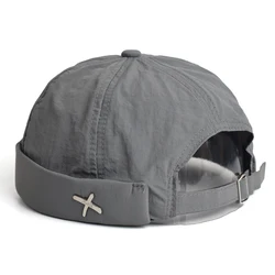 Men's Brimless Quick - Dry Mesh Beanie Skull Cap (GRAY)