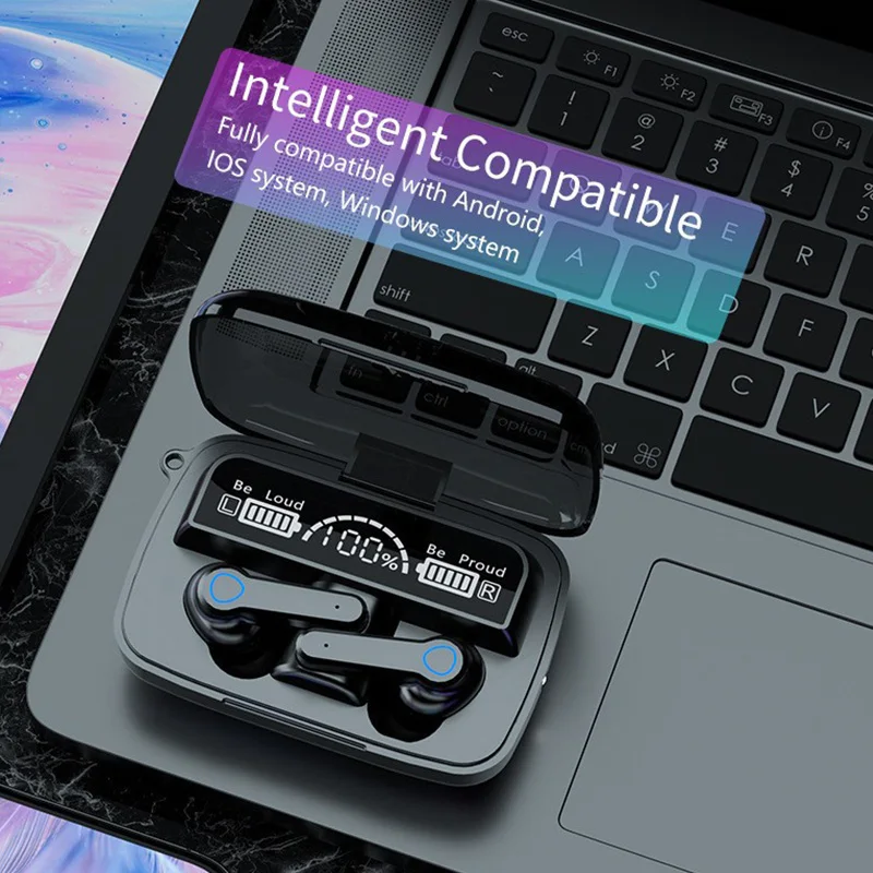 Description Picture 4 of itemM19 Bluetooth Wireless Headset 5.3 Bluetooth Earphones IPX5 Waterproof Headsets with Mic HiFi Stereo Music Earbuds for All Phone