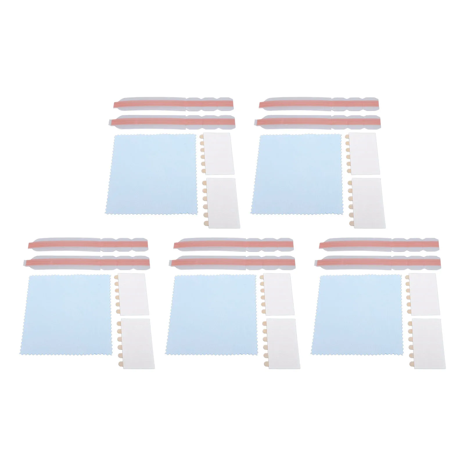 5 Set Privacy Filter Adhesive Strips Double Sided Adhesive Strips with Plastic Slide Mount Holder Tabs for Computer