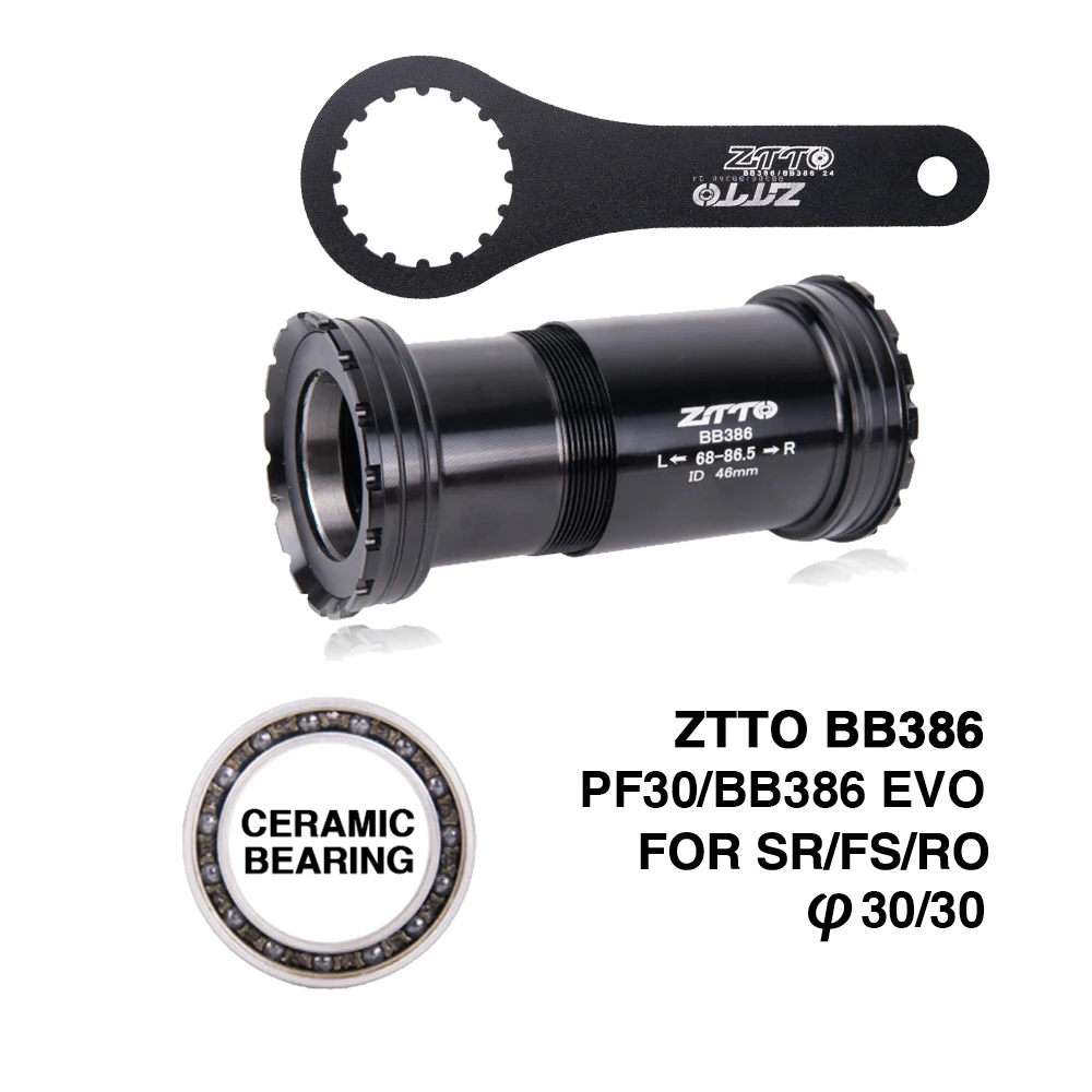 ZTTO BB386 Ceramic Bearing Bicycle Thread Bottom Bracket Install