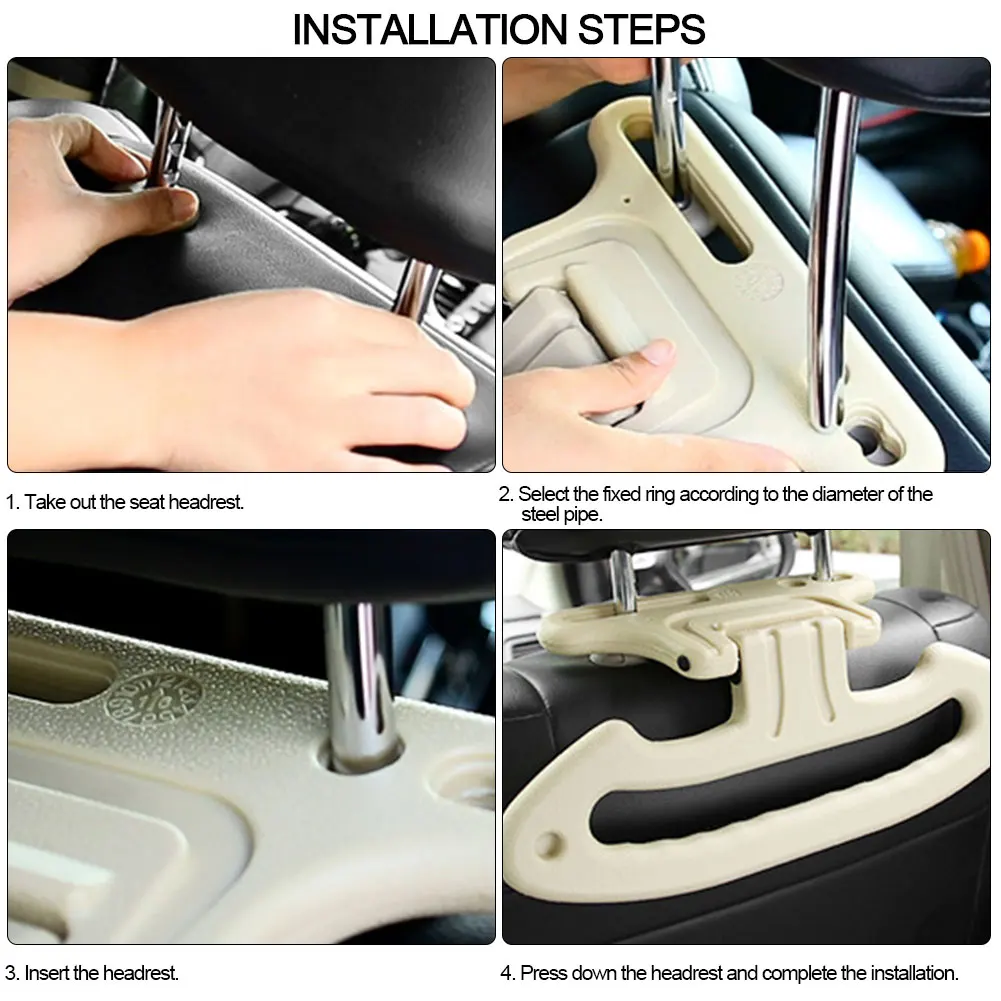 Auto Praktische Multi-funktion Auto Sitz Zurück Griff Haken Sicherheit  Armlehne Kleidung Trocknen Stange Auto Aufhänger Kleiderbügel Tasche haken  - AliExpress