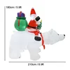 Inflatable Santa Claus Riding Polar Bear 2M Christmas Inflatable Toy Doll Indoor Outdoor Garden Ornament Xmas Decoration 6