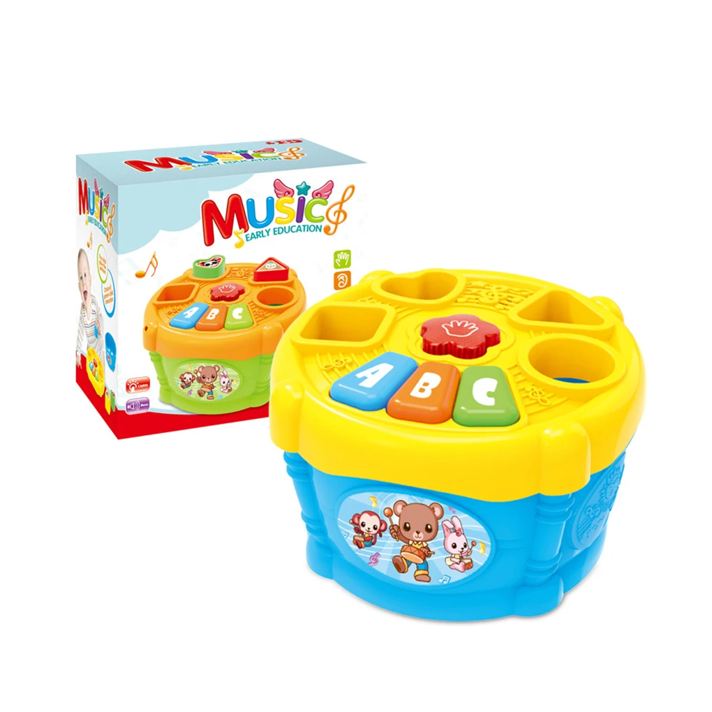 

Multi-functional Sensory Drum Safe And Fun Toy For Babies Baby Shape Sorter Toys No Burr Edutainment