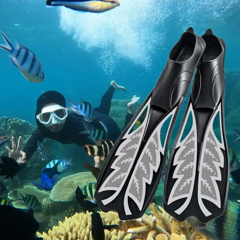 

Snorkeling Fins Flexible Leakproof Snorkel Flippers Adjustable Head Strap Good Rebound Long Flippers Snorkeling Fins For Beaches