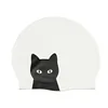 Soft Silicone Swimming Cap Cartoon Cat Pig Skark Animal Swimming Accessories Pool Equipment High Elestic Teen Adult Universal 5