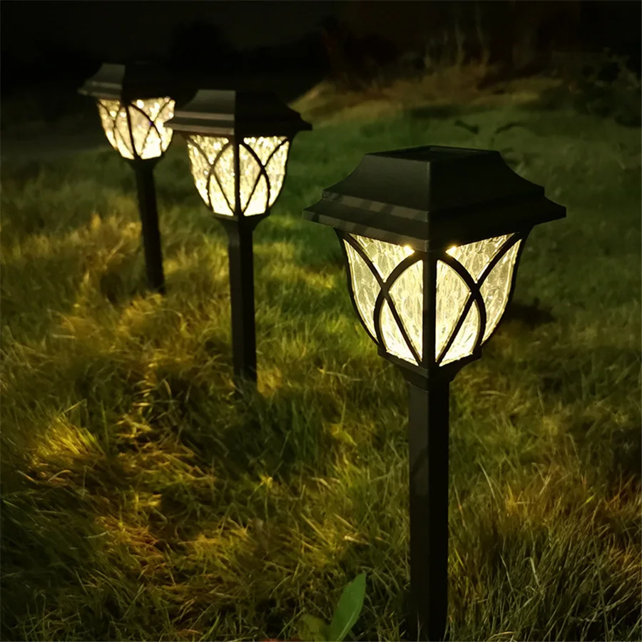 2pcs/Lot LED Solar Garden Light Waterproof Landscape Lawn Lamps for Park Pathway Walkway Yard Patio Decoration Outdoor Lighting