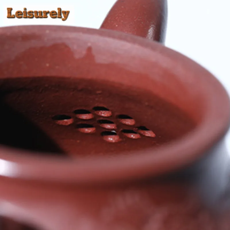 200ml Handmade Yixing Purple Clay Teapots Handmade Pan Pot Raw Ore Purple Mud Kettle Zisha Tea Set Ornaments Drinkware Supplies