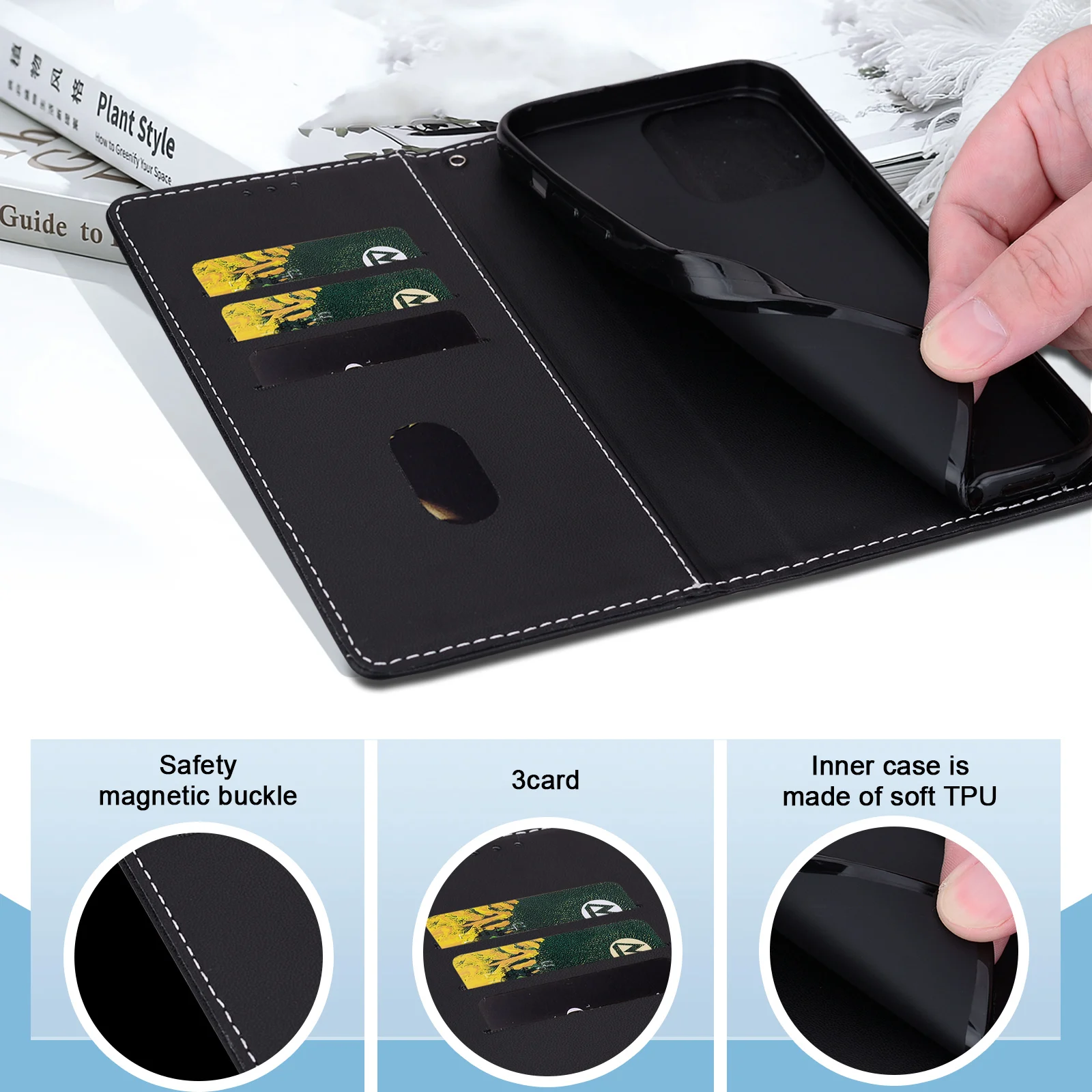 Magnetic Flip Leather Wallet Phone Case