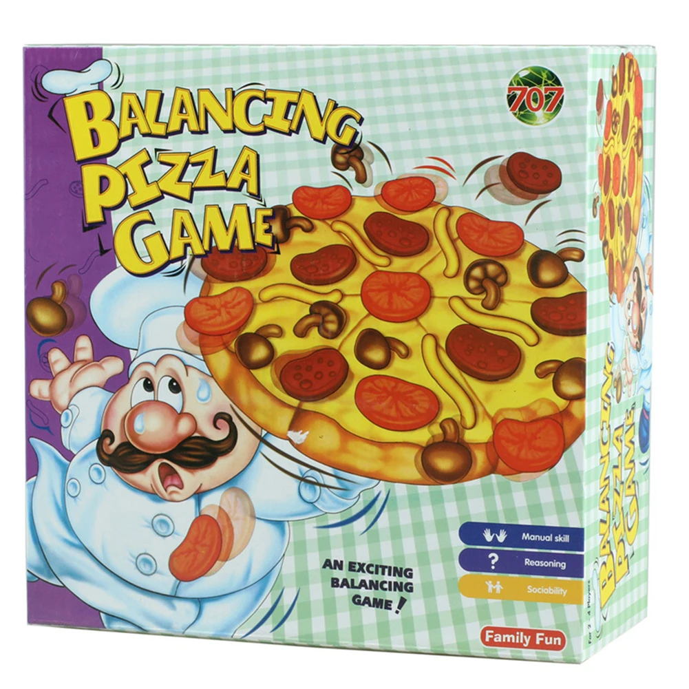 Topple Pizza Stacking Game Balance Pizza Children Toys Board Game Simulation Pizza Desktop Game Pile-up for 2-4 Players