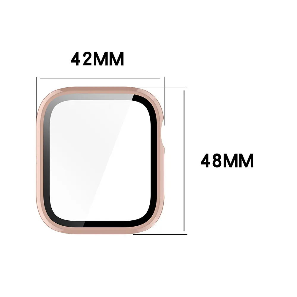 Durable Tempered Glass Watch Case with Screen Protector & Dustproof Frame