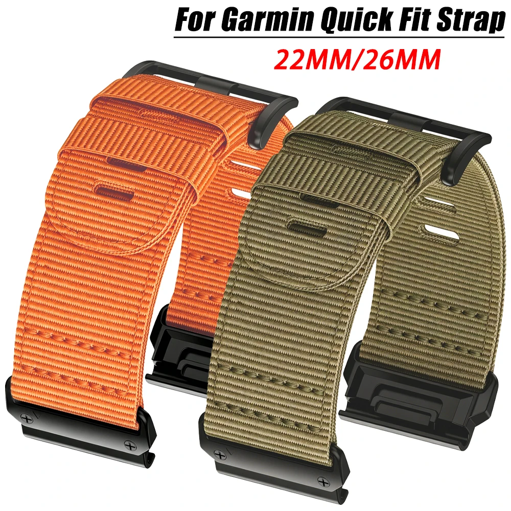 QuickFit Woven Nylon Strap - 22mm & 26mm Adjustable Width