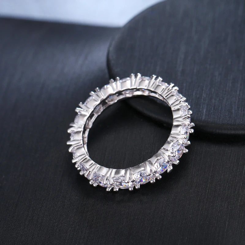 Fashion Silver Color Zircon Engagement Ring for Women Engagement Rings,Zircon Rings,Fashion Rings,Stone Rings,Fashion Ring,Finger Rings