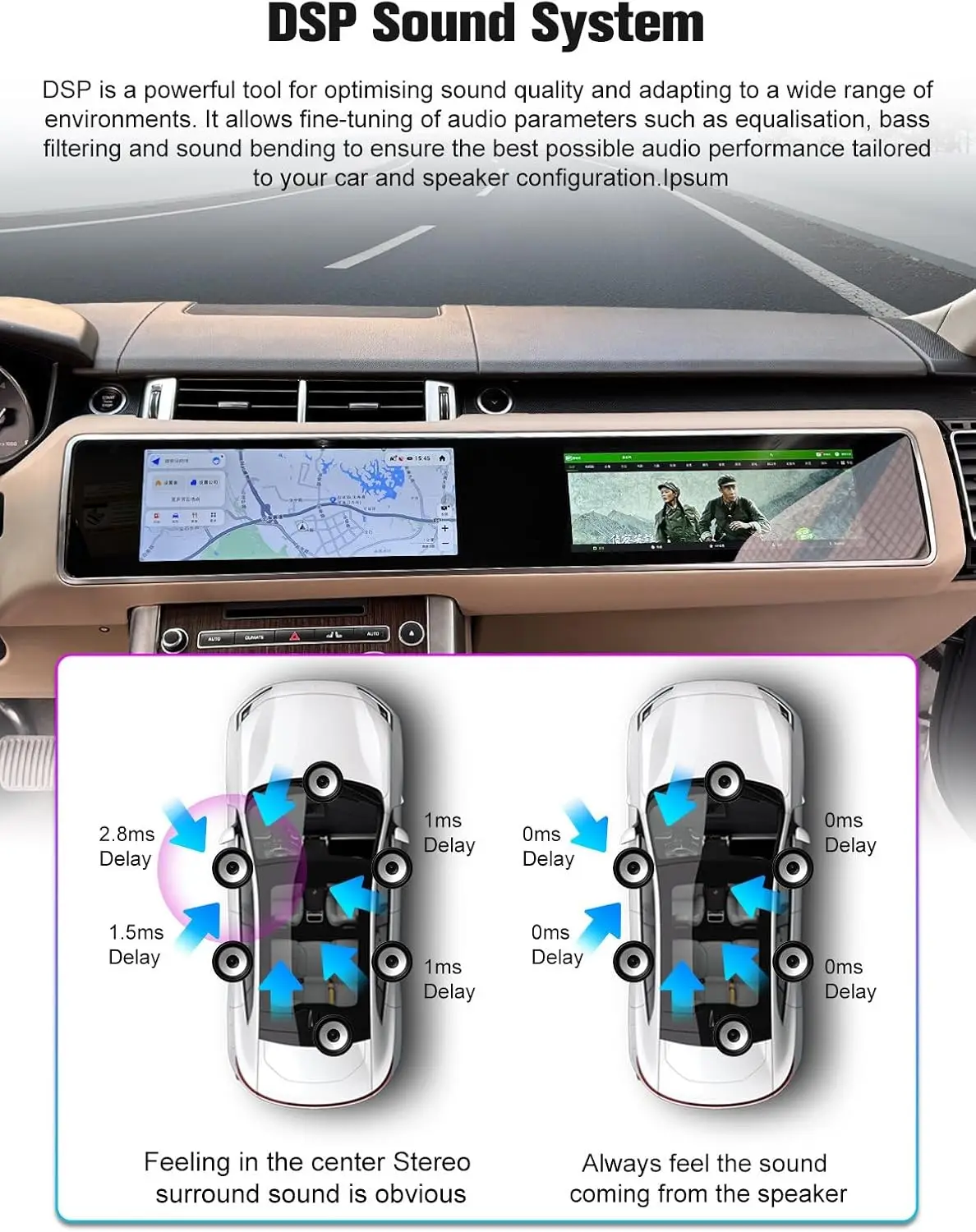 Carplay Android Radio For Land Rover Range Rover Sport L494 (2013-2017), wireles