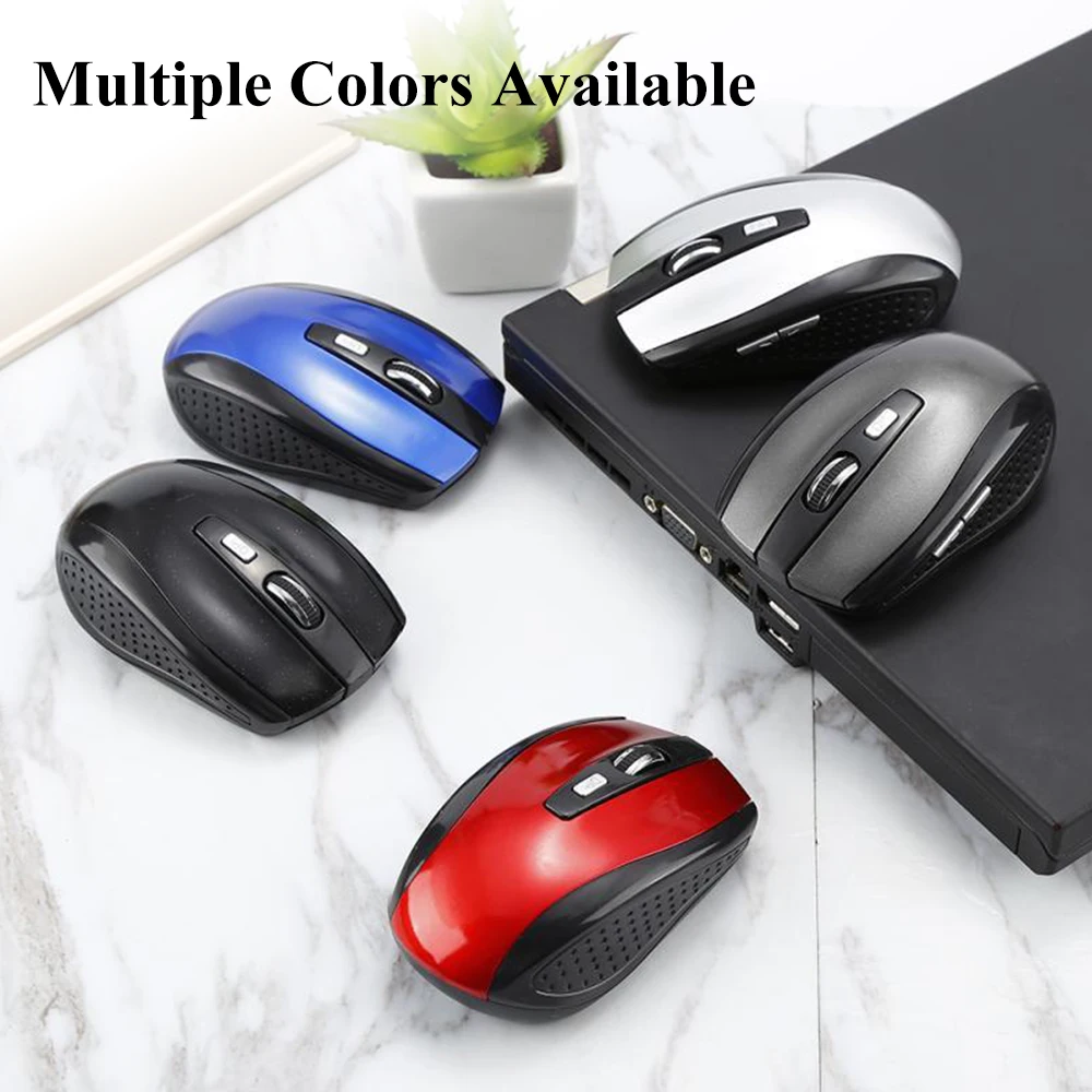 Mouse sem Fio 2.4g Usb Computer Mouse Compact Optical Cordless Mouse Botões Mini Mice para pc Portátil Windows Mac Linux - Imagem 5