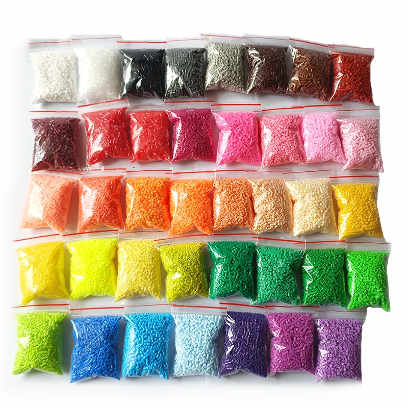 2000 pcs/Bag 2.6mm Hama Beads Puzzle Perlen Iron Beads Diy Perler Fuse Bead Intelligence Educational Toys 8 colors luminous perler beads 1700pcs bag 5mm hama beads 3d puzzle toys for children jigsaw puzzle educational toys brinquedos