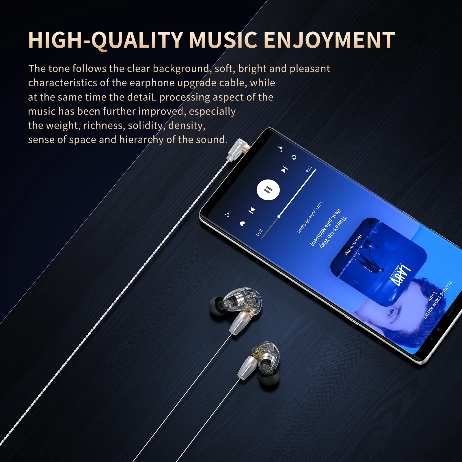 OKCSC Earphone Cable for MMCX A2DC ER4SR EXK1000 IE8 IE40 IE400 IPX T2 QDC 2 PIN TF10 ATH-IM Fitear Weston W40 IE300 3.5mm Plug