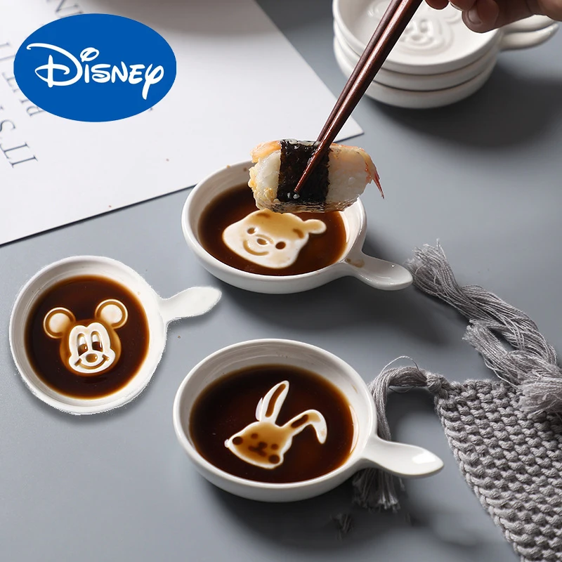 Disney Mickey Ceramic Tiny Plate Creativity Home Restaurant Soy Sauce
