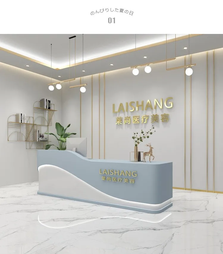 Description Picture 2 of itemGarden Computer Reception Desk Executive Mobile Wood Hospital Front Desk Counter Office Mesa De Escritorio Garden Furniture Sets