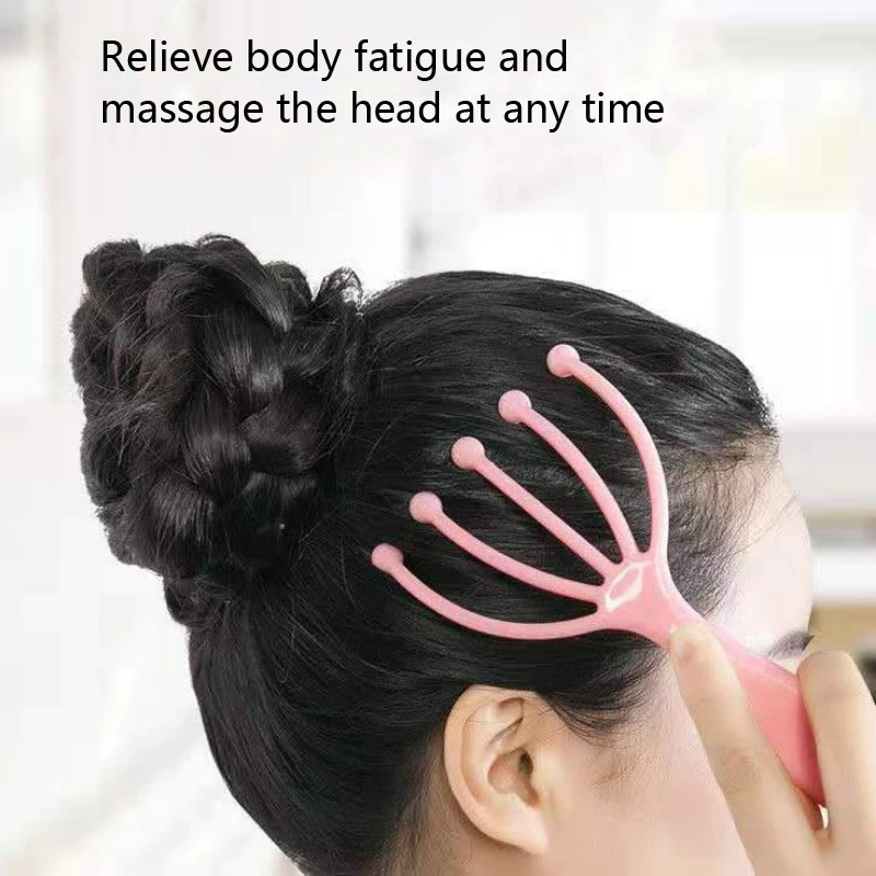 Description Picture 2 of item1PC Head Relax Five Fingers Massage Scan Hair Head Pressure Spa Neck Sculpture Tension Release Hair Treatment Tool