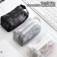 Mesh Cosmetic Pouch Lipstick Storage Bags Coin Purse Headphone Case Organizer Data Cable ID Card Bank Card Storage 2