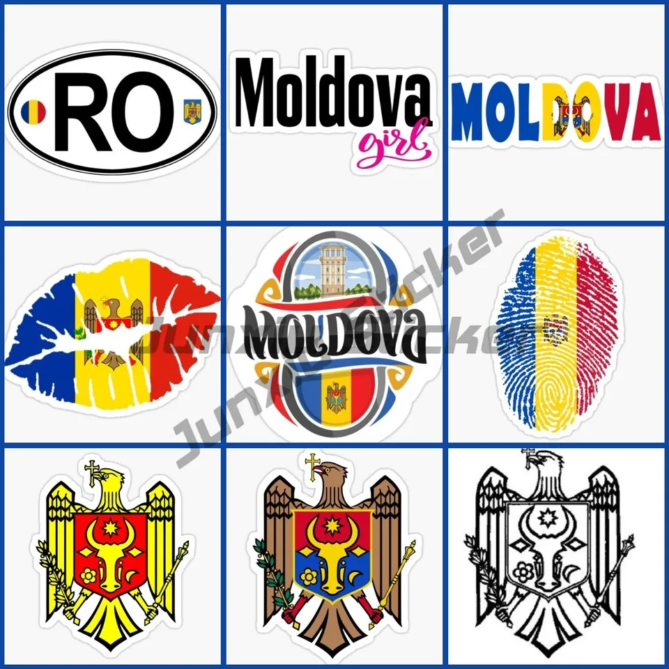 MOLDAVIA Stemma Moldovo Distintivo Cresta 100mm (4") Adesivo In - Foto 10