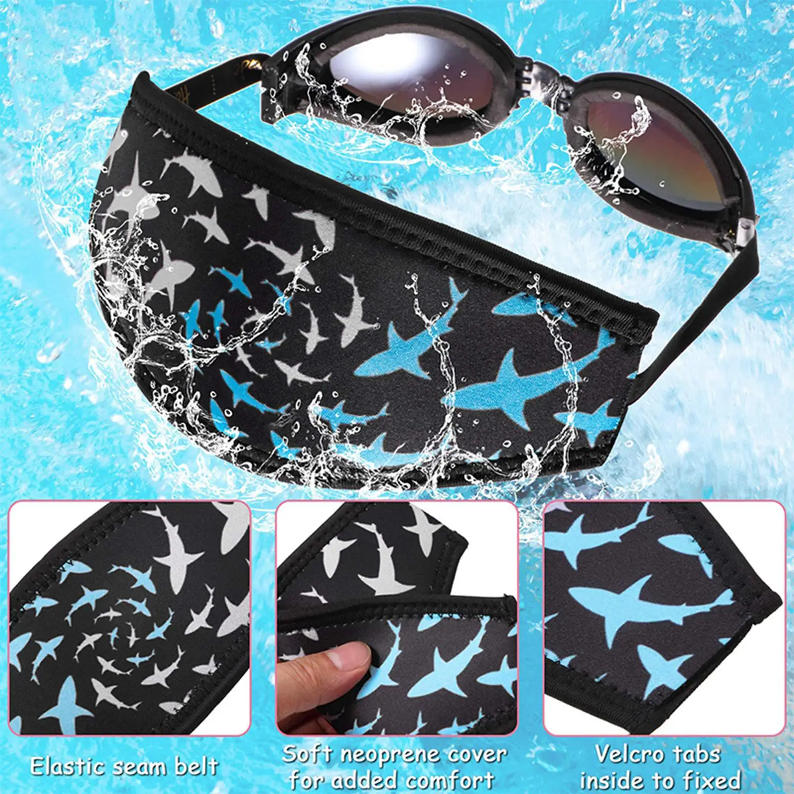 Scuba Diving Mask Strap Cover Neoprene Reusable Hair Protective Wrap for Men And Women Diving Snorkeling Swimming