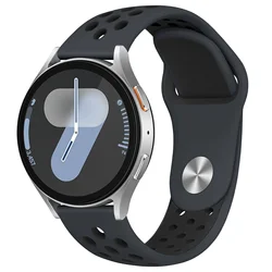 Versatile Silicone Smartwatch Strap - Available in 20mm and 22mm Widths for 22mm (Black Coal black)