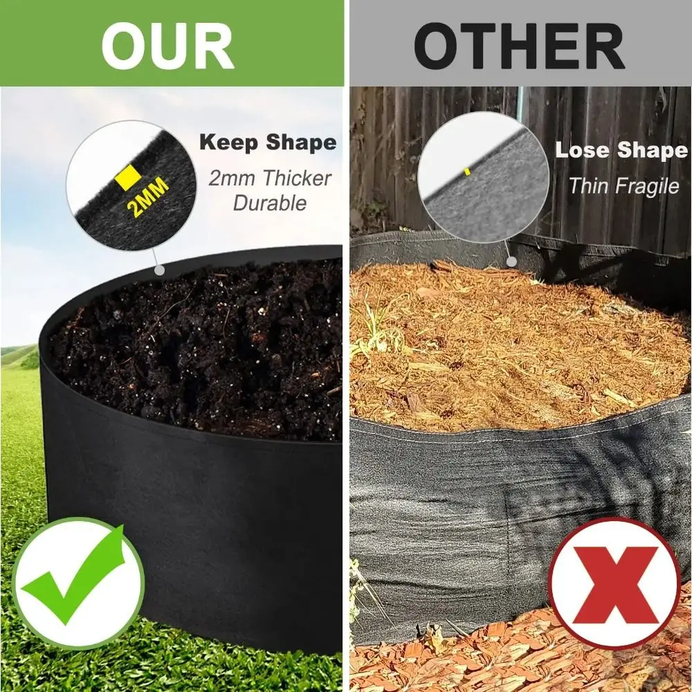 Grow bag filled with blooming flowers