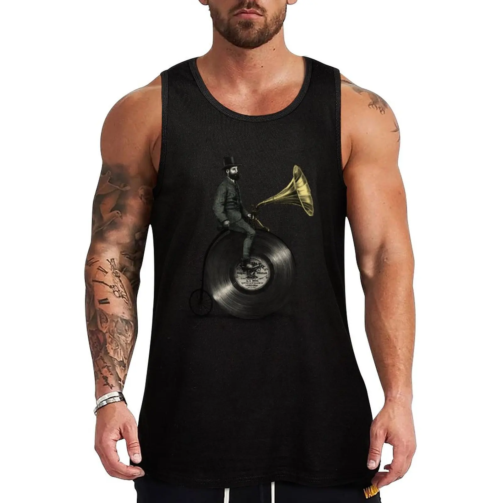 

Music Man Tank Top anime top Male vest Man gym clothes