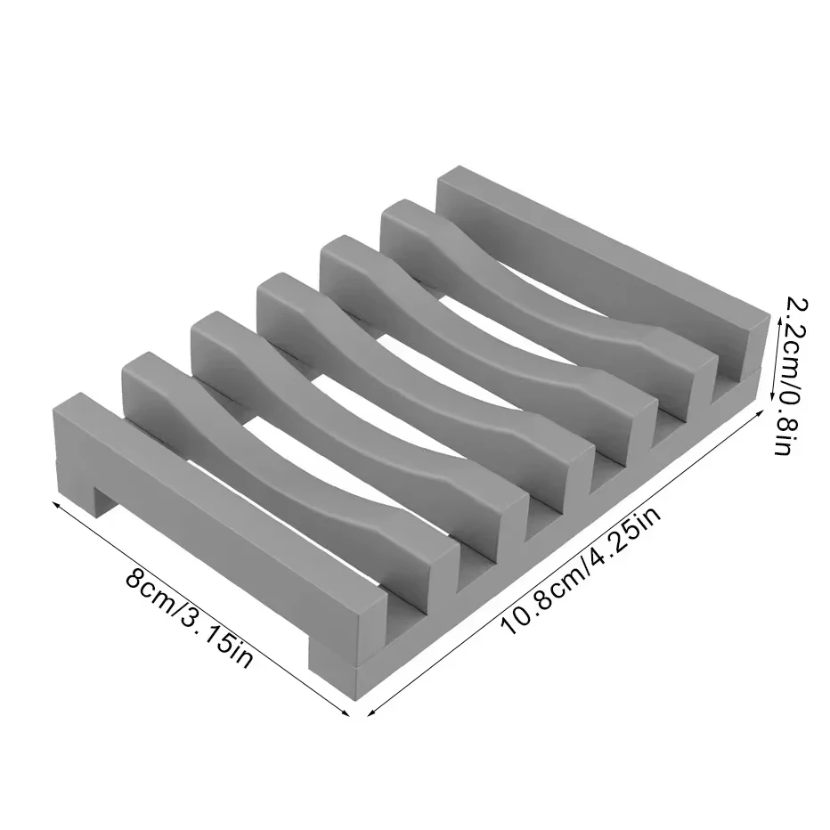 Flexible Silicone Soap Holder Hollow Design Bar Soap Dish Bathtub Kitchen Saver Drainer Sponges Scrubber Display
