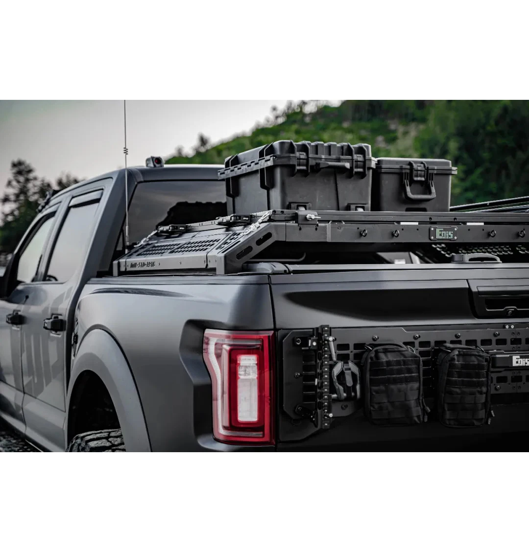4X4 Pick Up Tonneau Cover Per Tocoma/F150/Raptor F150/Dodge Ram 1500 Truck Tri-Fold Hard Folding