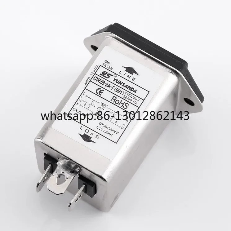 퓨즈가 있는 IEC 소켓, 전원 필터 CW2B-3A6A10A-T (001)