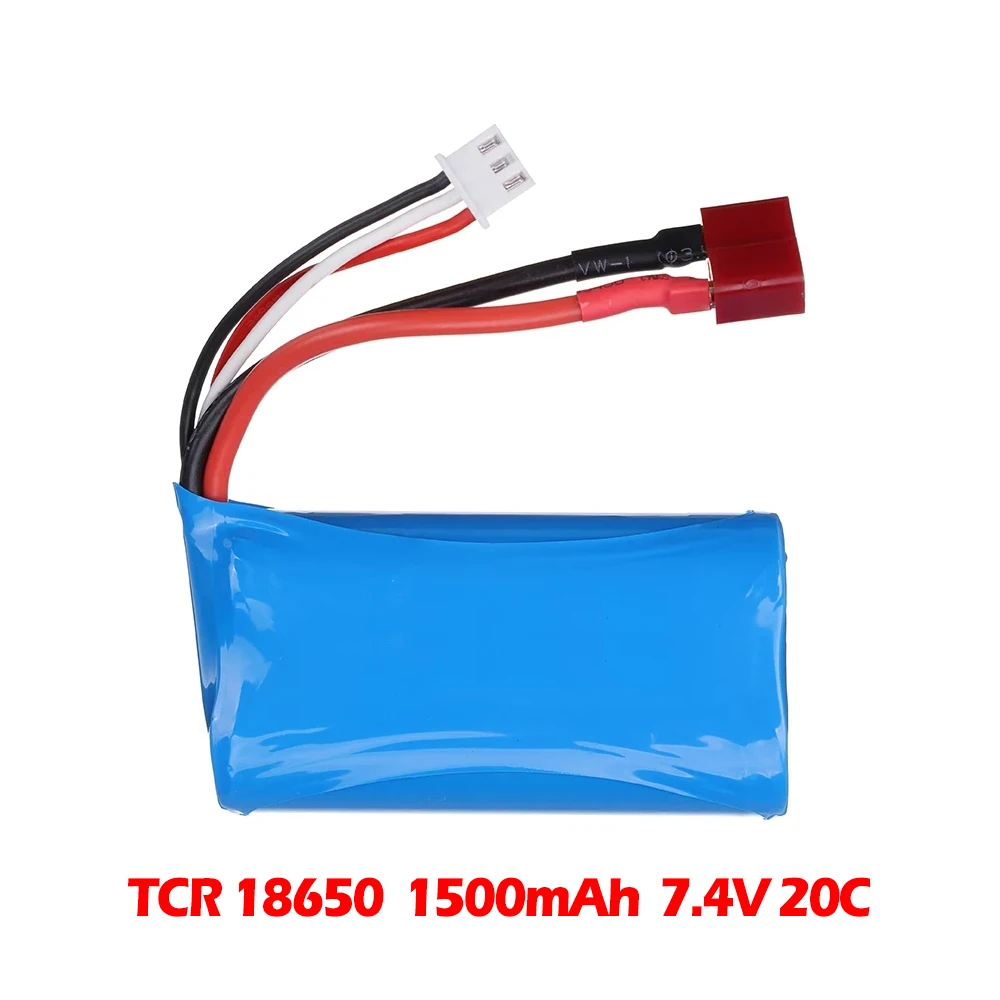 

7.4V 3000mah lipo Battery 18650 2S T Plug for Q46 Wltoys 10428 /12428/12423 RC Car Spare Accessories 7.4V high capacity battery